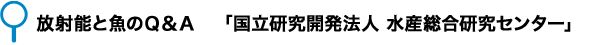 放射能と魚のQ&A 「国立研究開発法人 水産総合研究センター」